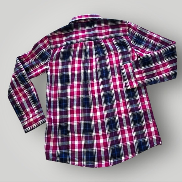 NWOT U.S. POLO ASSN. Blue/Red/White  Plaid Button Down Long Sleeve Shirt - Picture 12 of 16